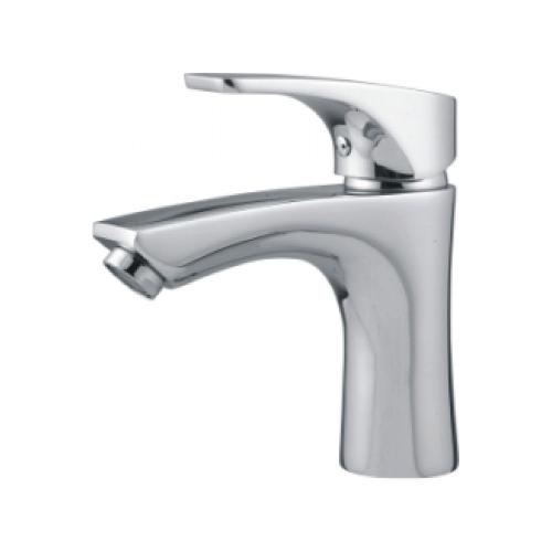 Single Lever Basin Mixer with 450mm Long SS Braided Hose Chrome