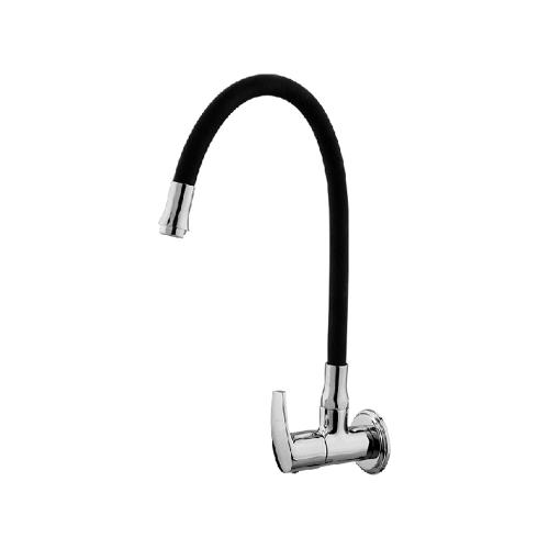 Flexi Sink Cock With Swinging Spout and Wall Flinge Chrome