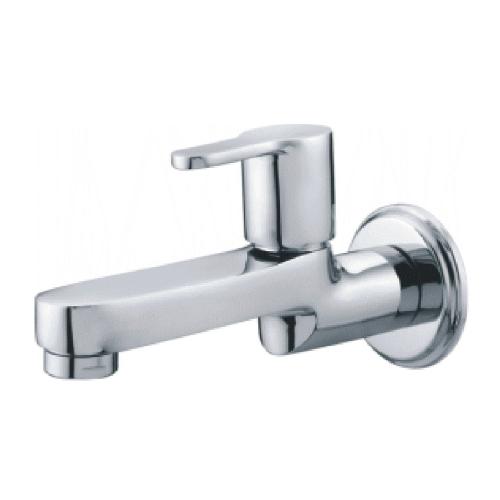 Bib Cock Long BOdy With Wall Flange Chrome