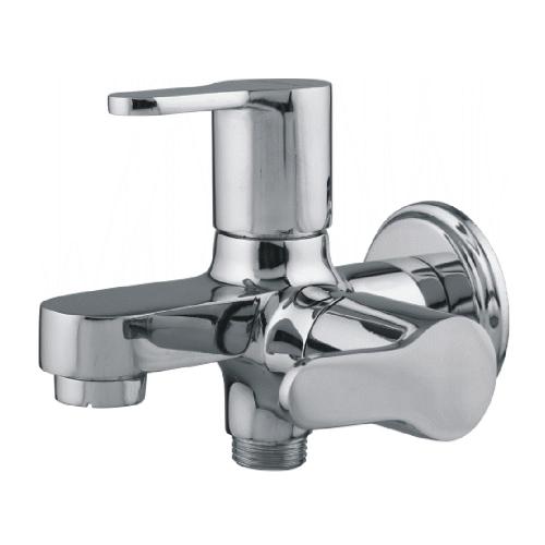 Two Way Bib Cock With Wall Flange Chrome