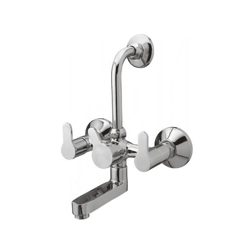 Wall Mixer With  PROVISION FOR OVERHEARD SHOWER WITH L-BEND  Chrome