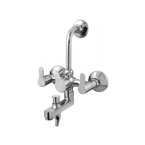 Wall Mixer Three in one WITH  L- BEND FOR OVERHEARD  SHOWER  Chrome