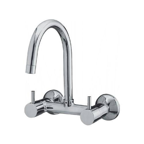 Sink Mixer Wall Mounted With Swinging Spout Chrome