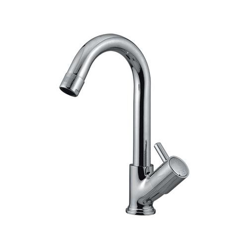 Swan Neck Pillar Cock Swinging Spout Chrome