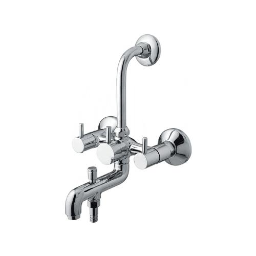 Wall Mixer Three in One  with L-Bend for Overhead Shower Chrome