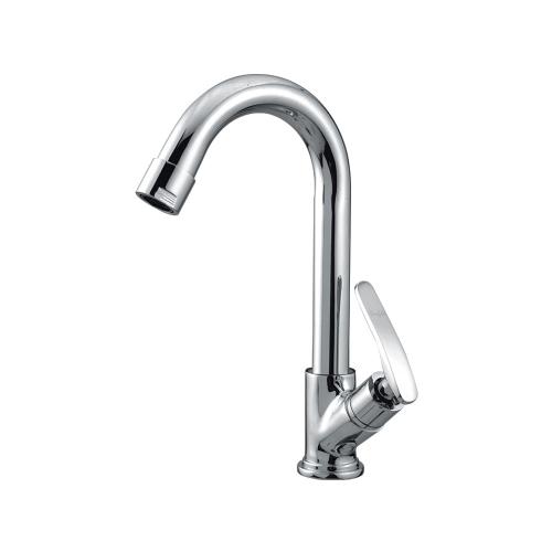 Sink Neck Pillar Cock WITH SWINGING SPOUT  Chrome