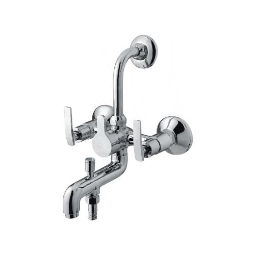 Wall Mixer Three in One  with L-Bend for Overhead Shower Chrome