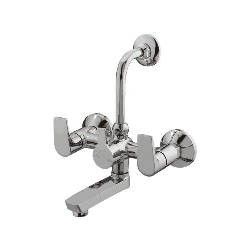 Wall Mixer With Provision For overhead shower With L-Bend Pipe Chrome