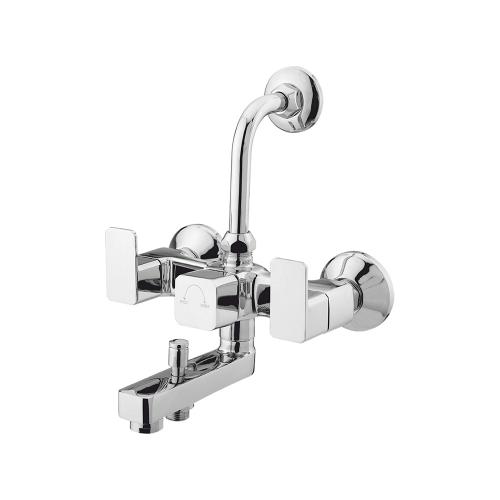 Wall Mixer Three in One with L-Bend for Overhead Shower Chrome