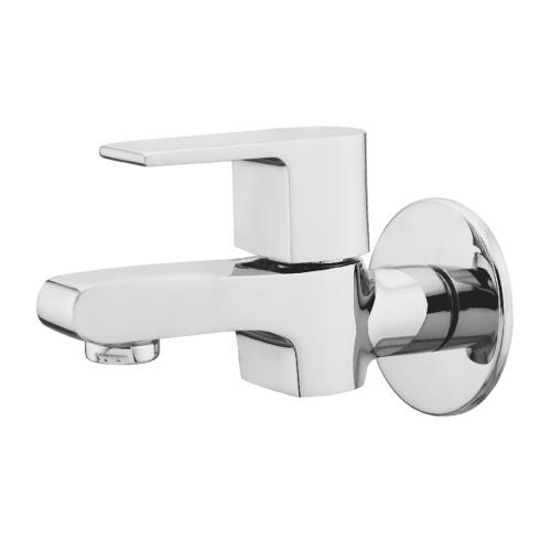 Bib Cock Short Body with Wall Flange Chrome