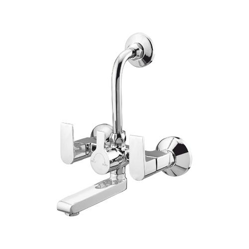 Wall Mixer with Provision for Overhead Shower with L-Bend Pipe Chrome