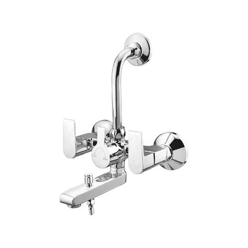 Wall Mixer Three in One with L-Bend for Overhead Shower Chrome