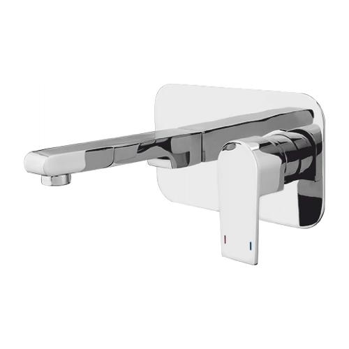 Single Lever Basin Mixer Wall Mounted exposed parts kit consisting of operating Lever, Wall Flange & Spout  (Suitable for DCB 3501) Chrome