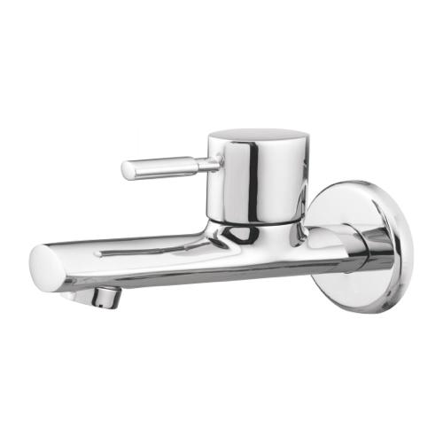 Bib Cock Long Body with Wall flange Chrome