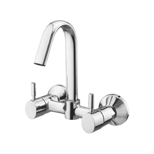 Sink Mixer Wall Mouted with Wall FlangE Chrome