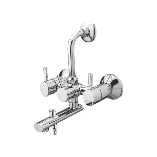 Wall Mixer Three in One with L-Bend for Overhead Shower Chrome