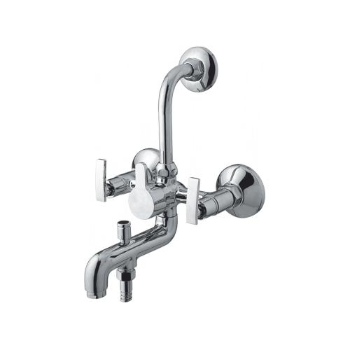 Wall Mixer Three in One  with L-Bend for Overhead Shower Chrome