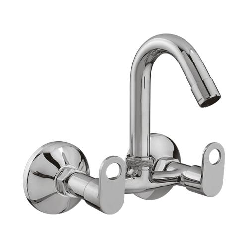 Sink Mixer Wall Mounted With Swinging Spout Chrome