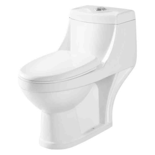 One Piece Closet(Wash Down) Dual Flush Fittings And Soft Closing Seat Cover White/Ivory