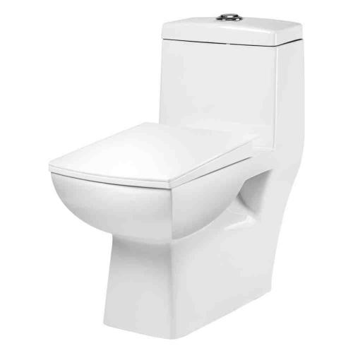 One Piece Closet(Wash Down) Dual Flush Fittings And Soft Closing Seat Cover White/Ivory