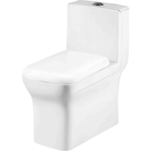 One Piece Closet(Wash Down) Dual Flush Fittings And Soft Closing Seat Cover White