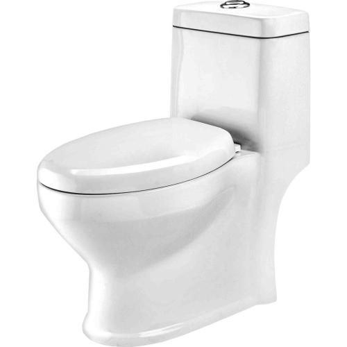 One Piece Closet SYPHONIC 12 Inch Dual Flush Fittings And Soft Closing Seat Cover White