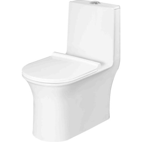  One Piece Closet ( Syphonic ) Dual Flush Fittings & Soft Closing Seat Cover White