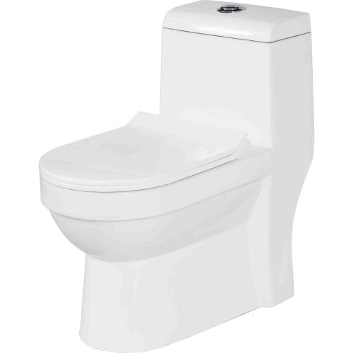  One Piece Closet ( Wash Down ) Dual Flush Fittings & Soft Closing Seat Cover   White