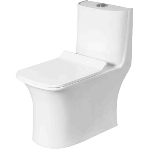 One Piece Closet ( Syphonic 5D )    Dual Flush Fittings & Soft Closing Seat Cover   White