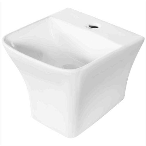 One Piece Semi Pedestal White