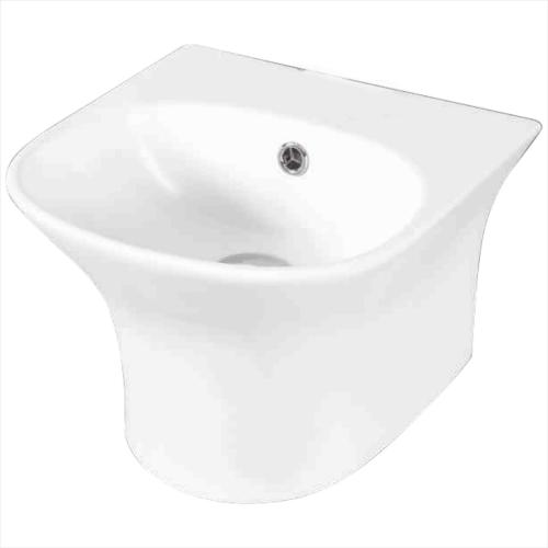 One Piece Semi Pedestal White