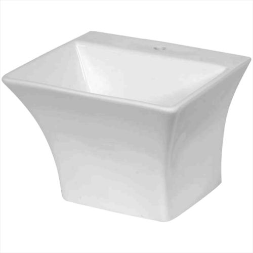 One Piece Semi Pedestal White