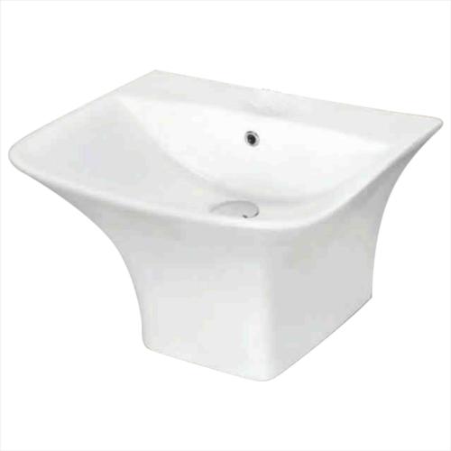 One Piece Semi Pedestal White