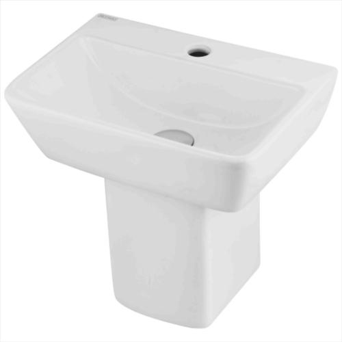 WASH BASIN WITH HALF PEDESTAL White