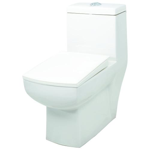 One Piece Closet(Wash Down) Dual Flush Fittings And Soft Closing Seat Cover White/Ivory