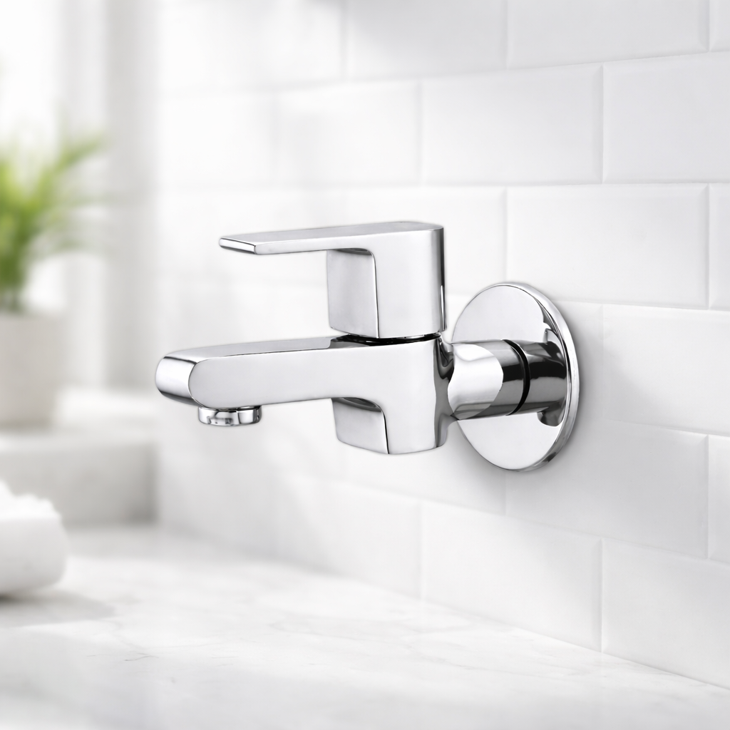 Bib Cock Short Body with Wall Flange