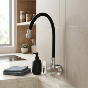 Flexi Sink Cock with Swinging Spout