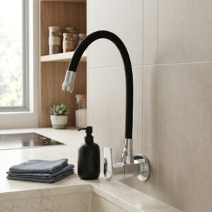 Flexi Sink Cock with Swinging Spout