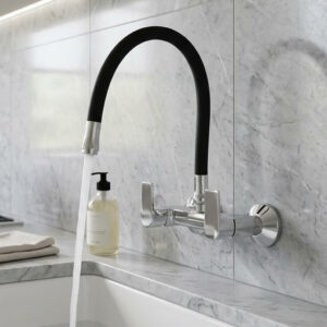 Flexi Sink Mixer Wall Mounted with Swinging Spout