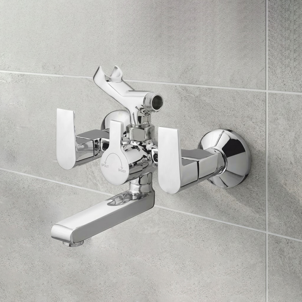 Wall Mixer Telephonic with Hand Shower