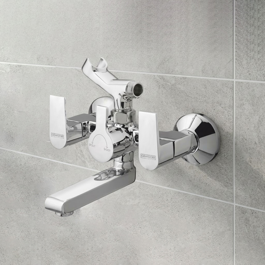 Wall Mixer Telephonic with Hand Shower