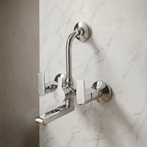 Wall Mixer with Provision for Overhead Shower