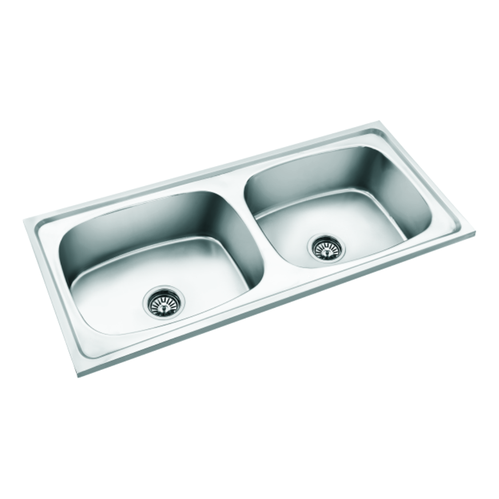 Double kitchen sink Budget Sink BDB 45209, durable and spacious kitchen double sink