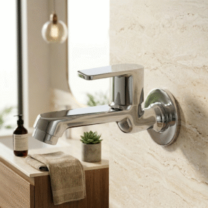 Bib Cock Long Body With Wall Flange