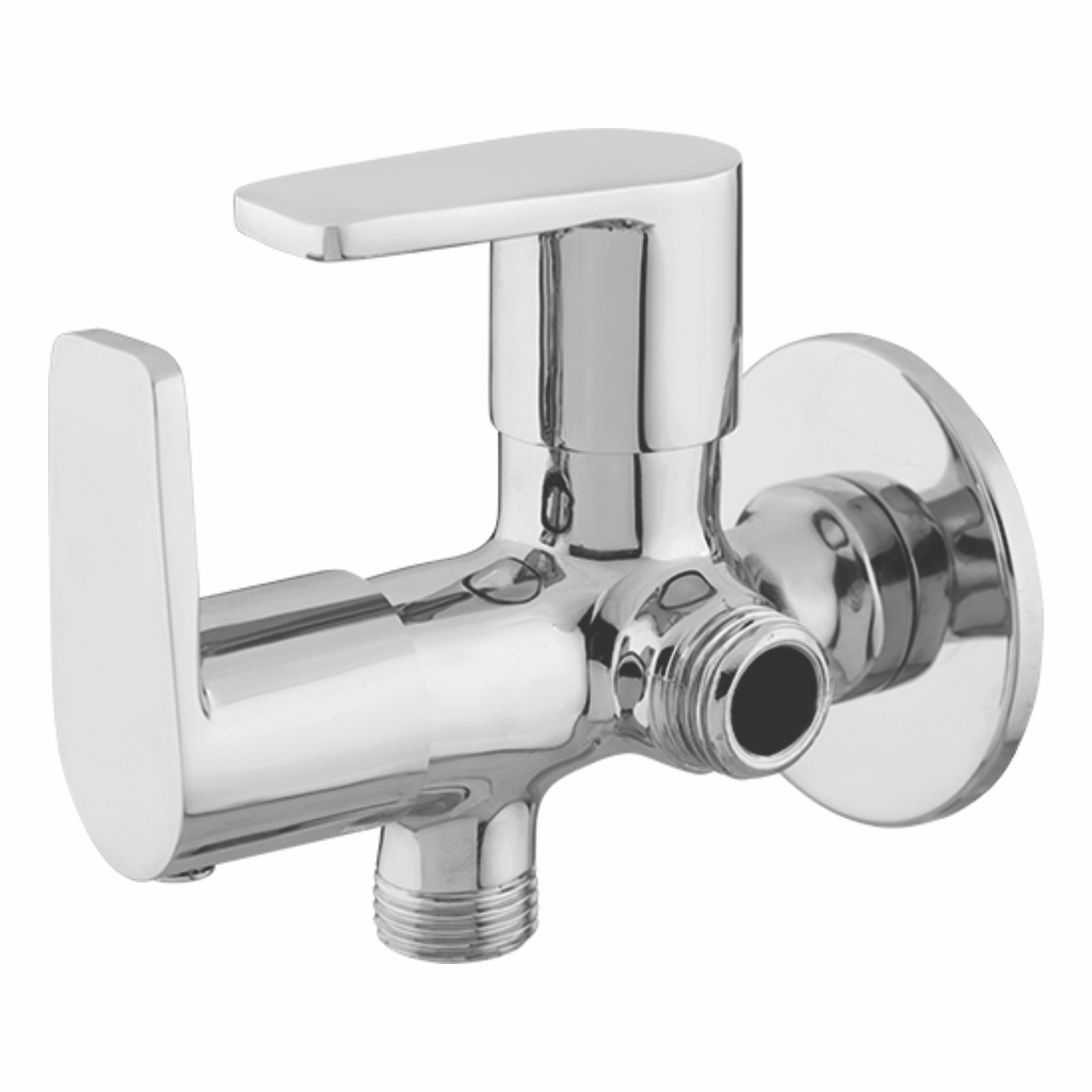 Two Way Angle Valve With Wall Flange