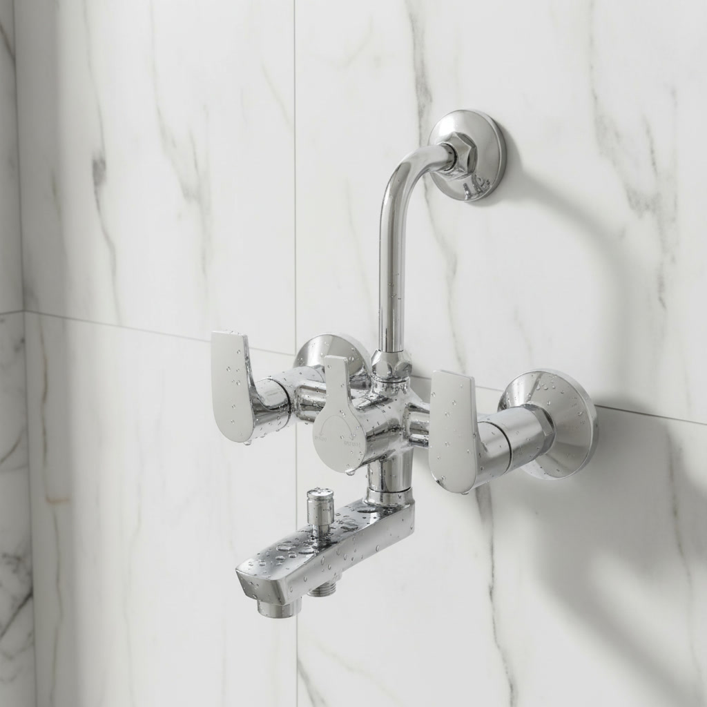 Wall Mixer Three in One with L-Bend for Overhead