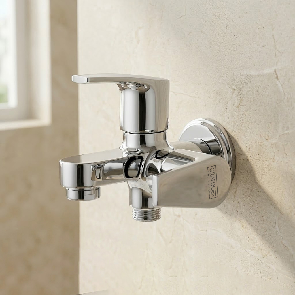 Two Way Bib Cock with Wall Flange