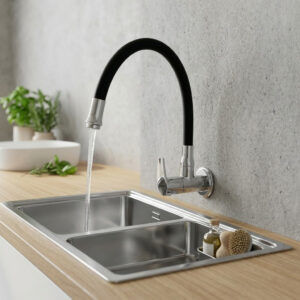 Flexi Sink Cock with Swinging Spout