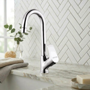 Swan Neck Pillar Cock with Swinging Spout