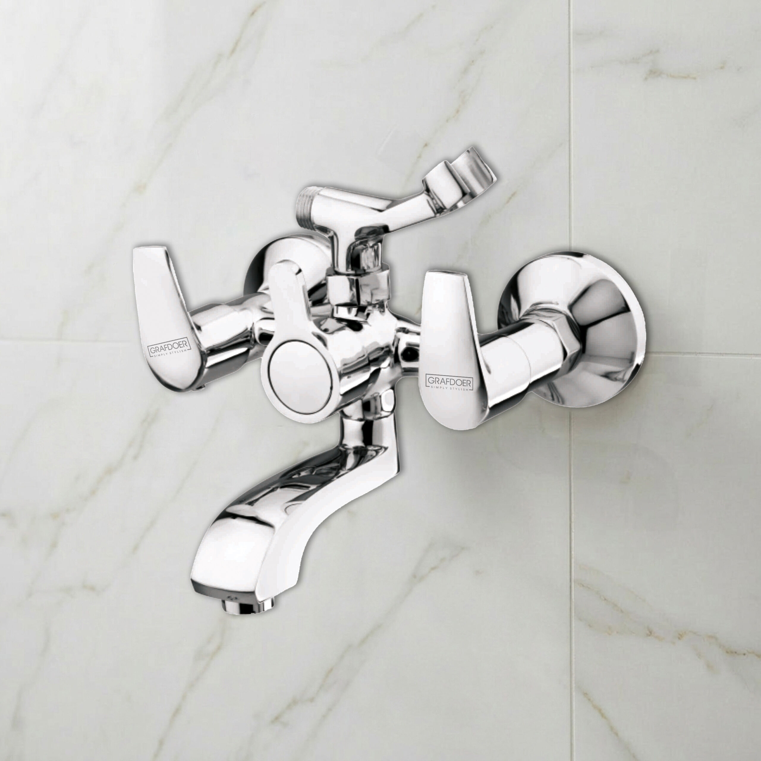 Wall Mixer Telephonic with Hand Shower